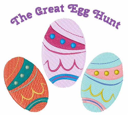 Egg Hunt Machine Embroidery Design