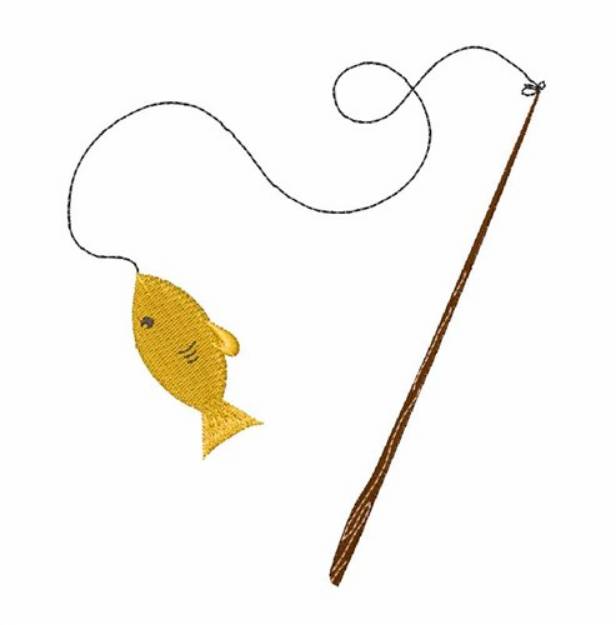 Picture of Fishing Pole Machine Embroidery Design