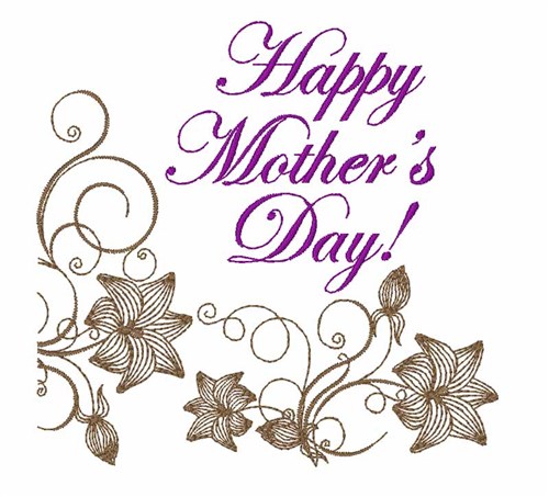 Mothers Day Florals Machine Embroidery Design