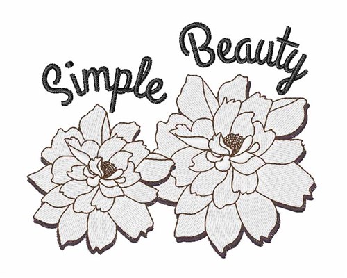 Simple Beauty Machine Embroidery Design