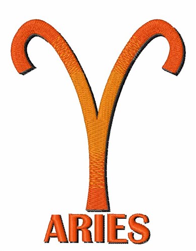 Aries Sign Machine Embroidery Design