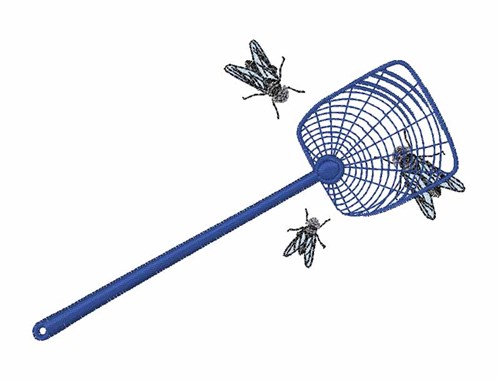 Fly Swatter Machine Embroidery Design