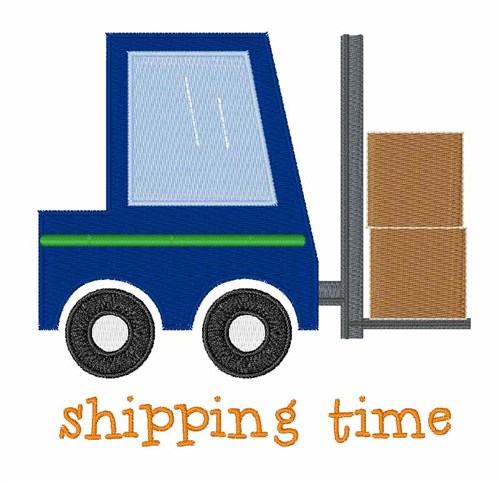 Shipping Time Machine Embroidery Design