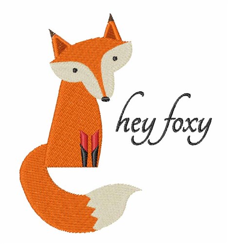 Hey Foxy Machine Embroidery Design