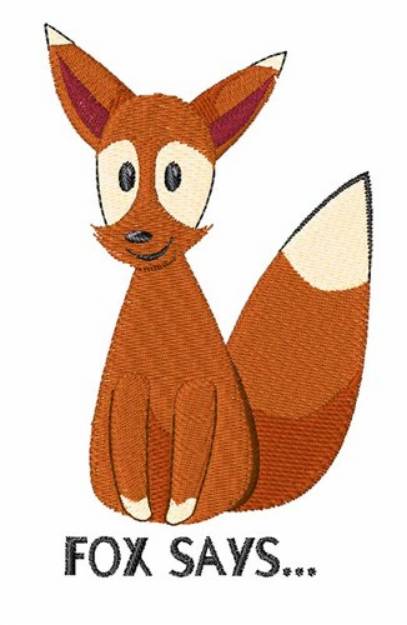 Picture of Fox Says Machine Embroidery Design