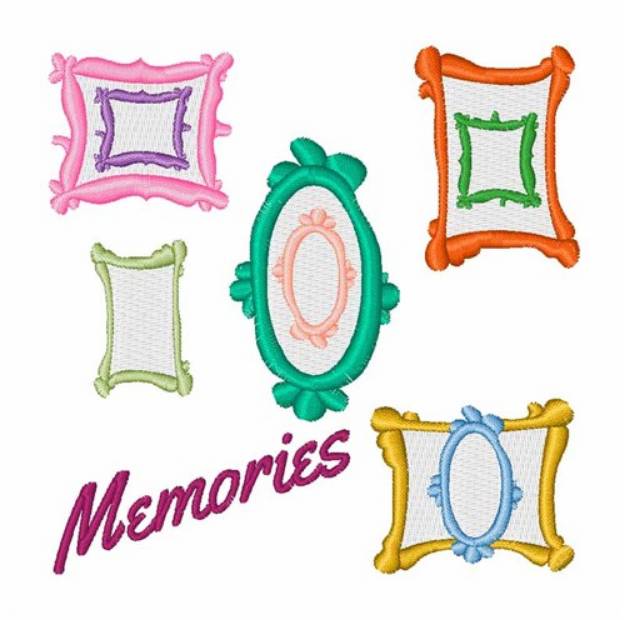 Picture of Memories Frames Machine Embroidery Design
