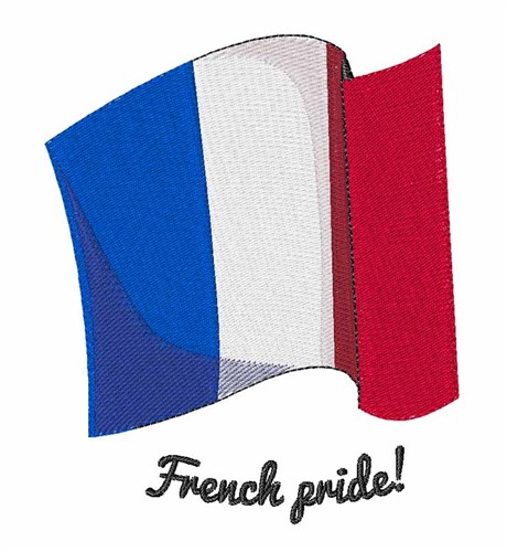 French Pride Machine Embroidery Design