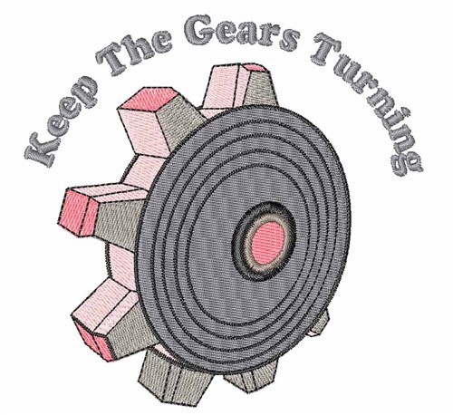 Gears Turning Machine Embroidery Design