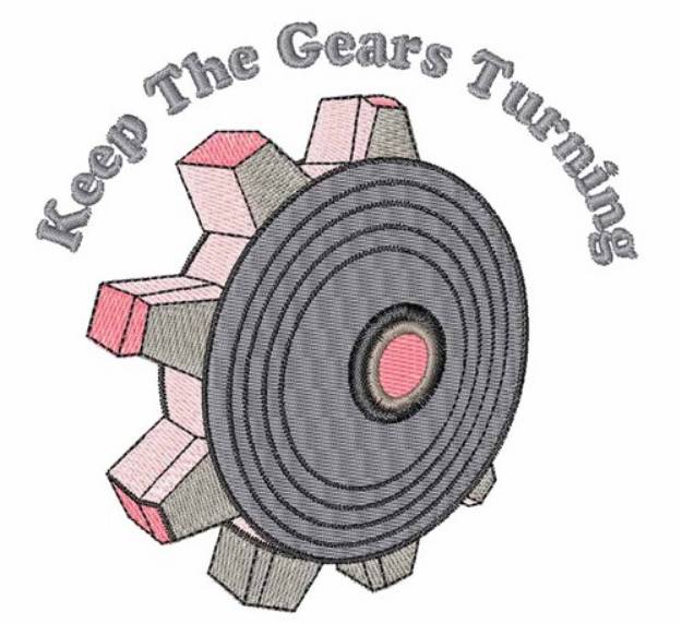 Picture of Gears Turning Machine Embroidery Design