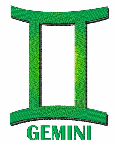 Gemini Zodiac Machine Embroidery Design