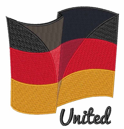 United Flag Machine Embroidery Design