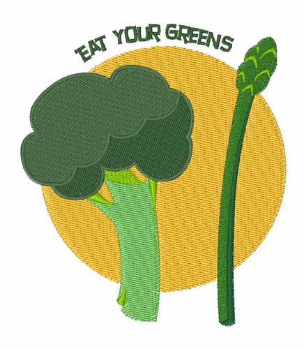 Eat Your Greens Machine Embroidery Design