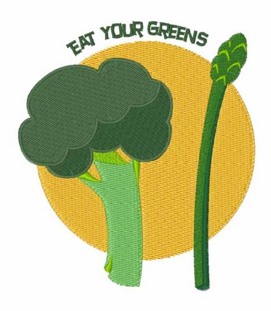Picture of Eat Your Greens Machine Embroidery Design