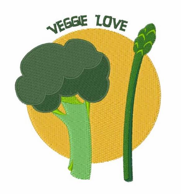 Picture of Veggie Love Machine Embroidery Design