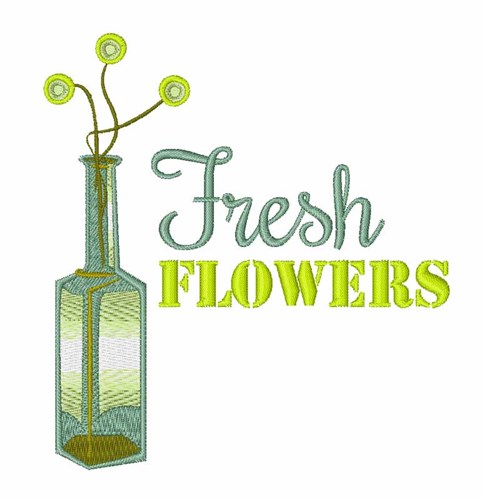 Fresh Flowers Machine Embroidery Design
