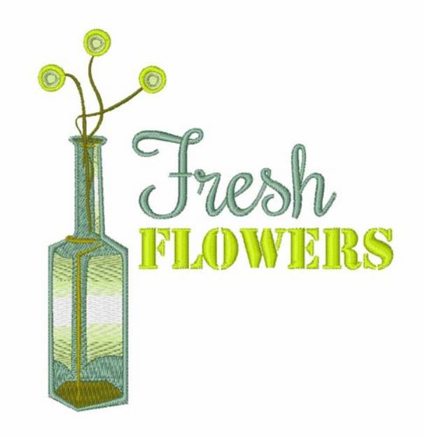 Picture of Fresh Flowers Machine Embroidery Design