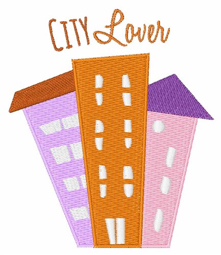 City Lover Machine Embroidery Design