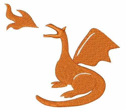 Dragon Breathing Fire Machine Embroidery Design