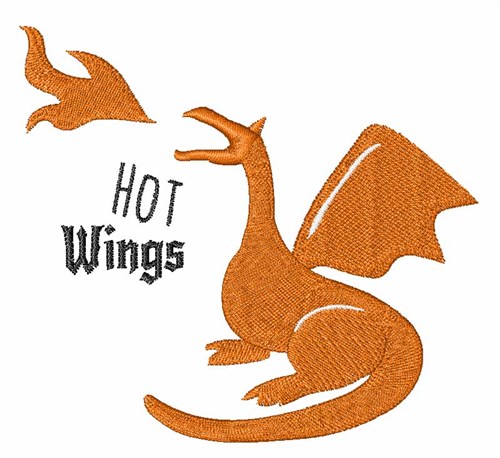 Hot Wings Machine Embroidery Design
