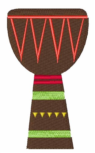 African Djembe Drum Machine Embroidery Design