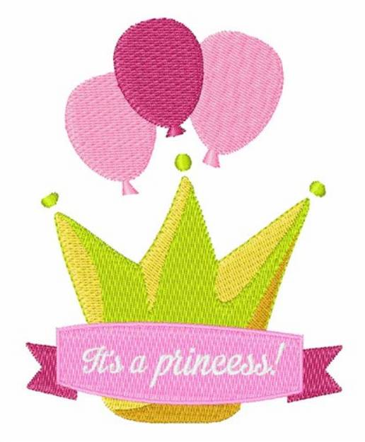Picture of Its A Princess Machine Embroidery Design