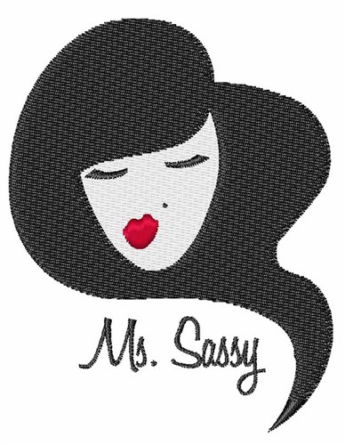 Mrs. Sassy Machine Embroidery Design