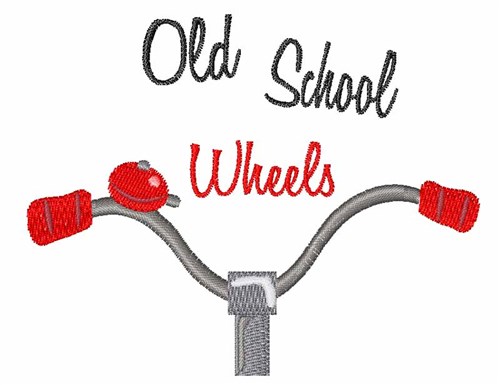 Old School Wheels Machine Embroidery Design