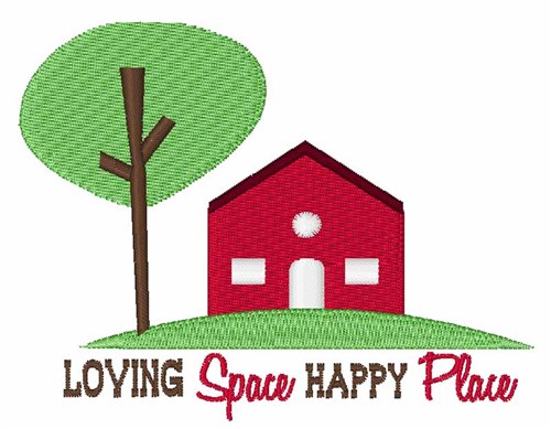 Loving Space Happy Place Machine Embroidery Design