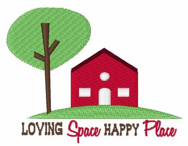 Picture of Loving Space Happy Place Machine Embroidery Design