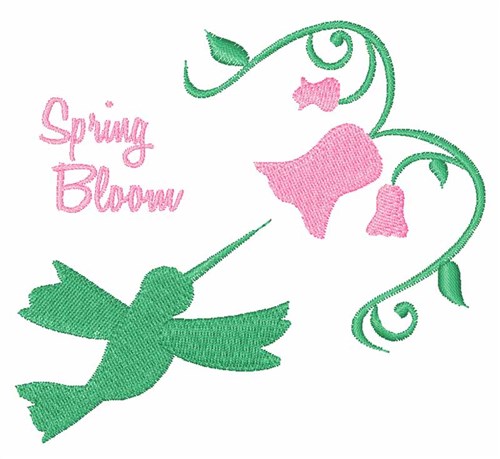 Spring Bloom Machine Embroidery Design