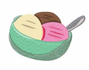 Picture of Bowl Of Ice Cream Machine Embroidery Design