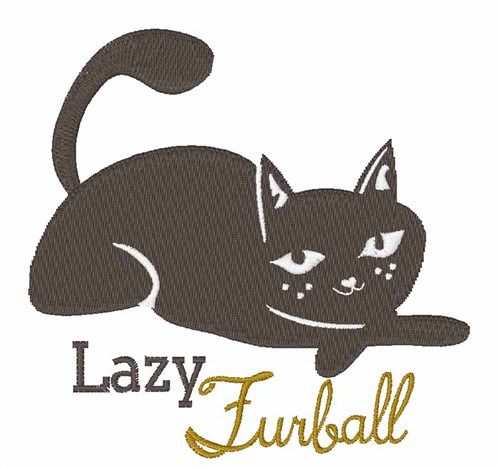 Lazy Furball Machine Embroidery Design