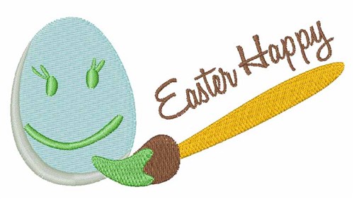Easter Happy Machine Embroidery Design