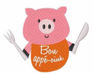 Picture of Bon Appe-Oink Machine Embroidery Design