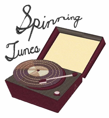 Spinning Tunes Machine Embroidery Design
