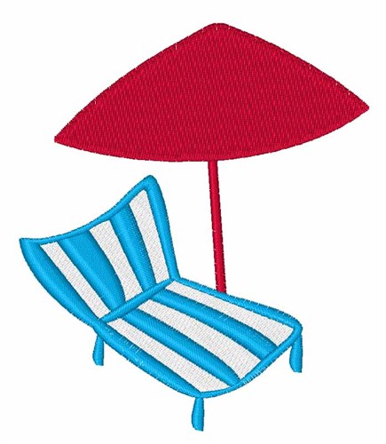 Summer Lounge Chair Machine Embroidery Design