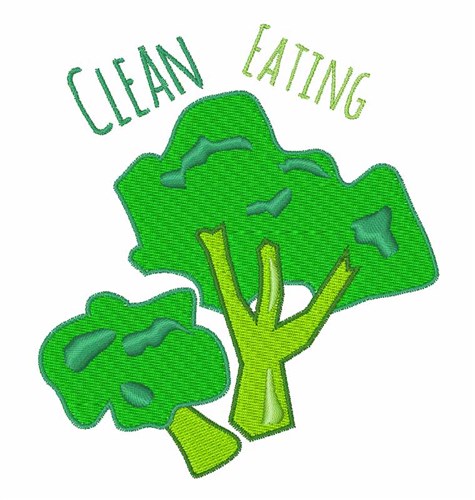 Clean Eating Machine Embroidery Design