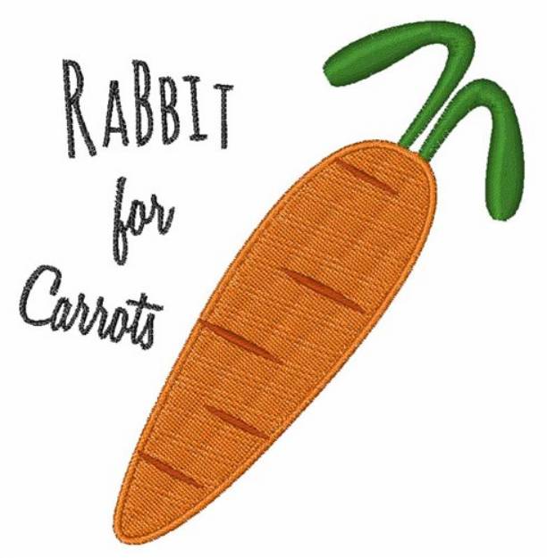 Picture of Rabbit For Carrots Machine Embroidery Design