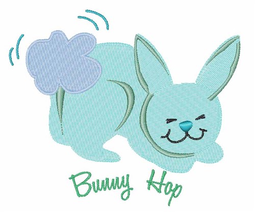 Bunny Hop Machine Embroidery Design