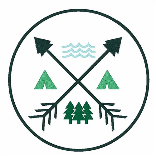 Camping Patch Machine Embroidery Design