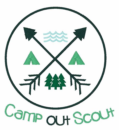 Camp Out Scout Machine Embroidery Design