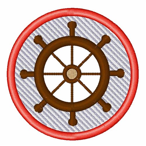 Ship Wheel Machine Embroidery Design