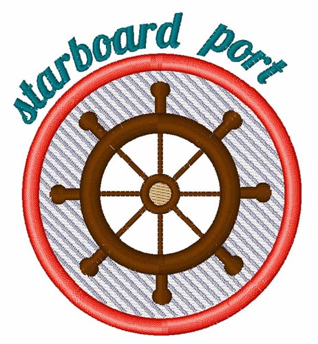 Starboard Port Machine Embroidery Design