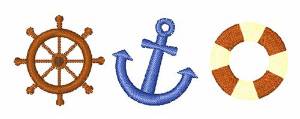 Picture of Nautical Icons Machine Embroidery Design