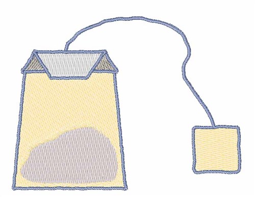 Tea Bag Machine Embroidery Design