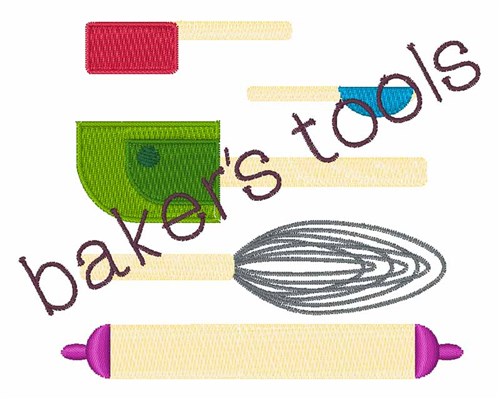 Bakers Tools Machine Embroidery Design