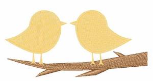 Picture of Pair Of Birds Machine Embroidery Design