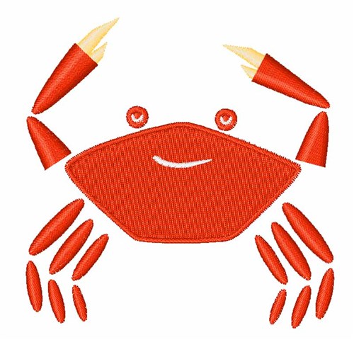 Red Crab Machine Embroidery Design