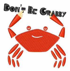 Picture of Dont Be Crabby Machine Embroidery Design