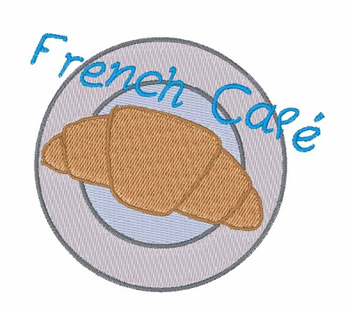 French Cafe Machine Embroidery Design